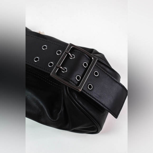 Free People Arm Candy Leather Bag, Purse, Adjustable Strap, Black, NWT - Picture 4 of 9